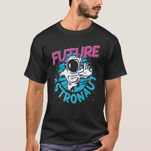 宇宙科学銀河系キッズ宇宙未来宇宙飛行士 Tシャツ (正面)