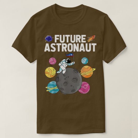 宇宙科学銀河系月着陸惑星未来A Tシャツ (デザイン正面)