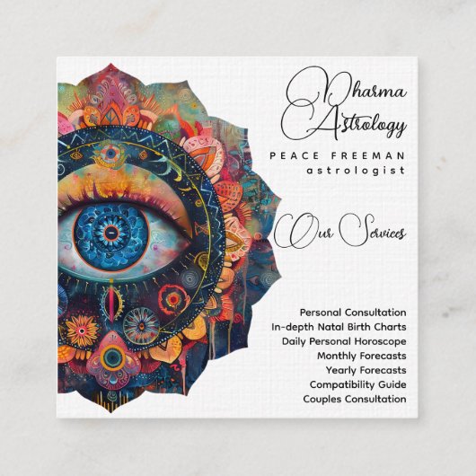 宇宙秩序曼荼羅I スクエア名刺 (裏面)