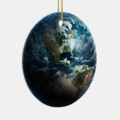 宇宙空間からの米国 セラミックオーナメント (右)