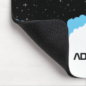 宇宙空間でロケット打ち上げ名前をカスタムする マウスパッド (コーナー)