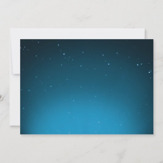 宇宙空間のエイリアンボーイバースデーパーティーの招待 招待状 (裏面)