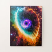 宇宙空間の空に見える宇宙の紫のおもしろい ジグソーパズル (縦)