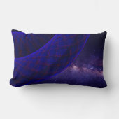 宇宙空間の青いドーナツ装飾用クッション ランバークッション (正面)