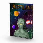 宇宙空間を持つ爬虫類エイリアン フォトブロック (右)