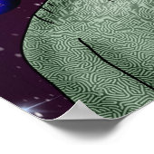 宇宙空間を持つ爬虫類エイリアン ポスター (角)