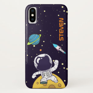 宇宙空間を探検する宇宙飛行士 iPhone X ケース