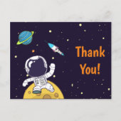 宇宙空間を漂う宇宙飛行士 ポストカード (正面)
