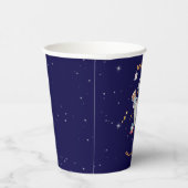 宇宙空間ウッドランド動物誕生日 紙コップ (右)