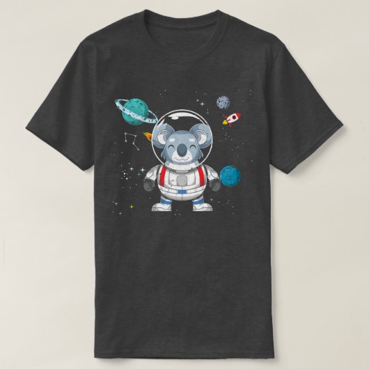 宇宙空間オーストラリア動物愛好家サイエンスアストローナ Tシャツ (デザイン正面)