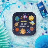 宇宙空間テーマ1st誕生日パーティー紙プレート ペーパープレート (パーティー)