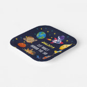 宇宙空間テーマ1st誕生日パーティー紙プレート ペーパープレート (傾斜あり)