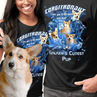 宇宙空間ペットの名前と写真 ブートレグスタイル Tシャツ