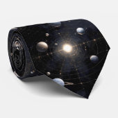 宇宙空間惑星パターン ネクタイ (ロール)