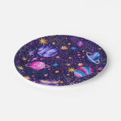 宇宙空間銀河系と惑星彗星 ペーパープレート (アングル)