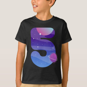 宇宙空間5年前の第5誕生日惑星 Tシャツ