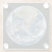 宇宙空間、惑星地球写真、クールおもしろい航空 ガラスコースター (裏面)