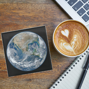 宇宙空間、惑星地球写真、クールおもしろい航空 ガラスコースター