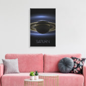 宇宙空間、銀河系、システ太陽のム、惑星サターン キャンバスプリント (インサイチュ (リビング))