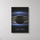 宇宙空間、銀河系、システ太陽のム、惑星サターン キャンバスプリント (正面)