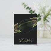 宇宙空間、銀河系、システ太陽のム、惑星サターン ポストカード (スタンド正面)