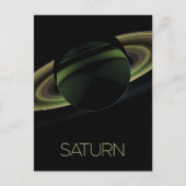 宇宙空間、銀河系、システ太陽のム、惑星サターン ポストカード (正面)