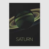 宇宙空間、銀河系、システ太陽のム、惑星サターン マグネット招待状 (正面)