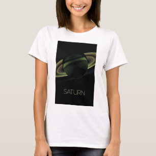 宇宙空間、銀河系、システ太陽のム、惑星サターン Tシャツ