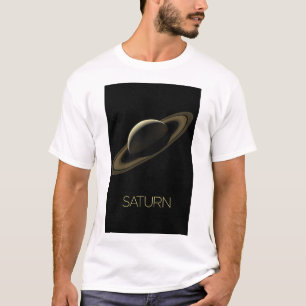 宇宙空間、銀河系、システ太陽のム、惑星サターン Tシャツ