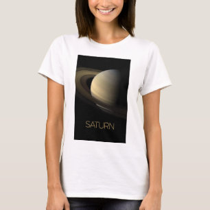 宇宙空間、銀河系、システ太陽のム、惑星サターン Tシャツ