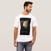 宇宙空間、銀河系、システ太陽のム、惑星サターン Tシャツ (正面フル)