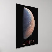 宇宙空間、銀河系、システ太陽のム、惑星ジュピター 箔ポスター (レイダウン)