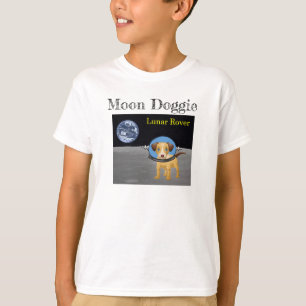宇宙空間Tシャツにムーンドギー月探査機 Tシャツ