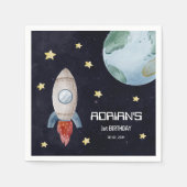 宇宙第1の誕生日パーティー最初ののまわりに旅ザ太陽 スタンダードカクテルナプキン (正面)