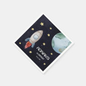 宇宙第1の誕生日パーティー最初ののまわりに旅ザ太陽 スタンダードカクテルナプキン (角)