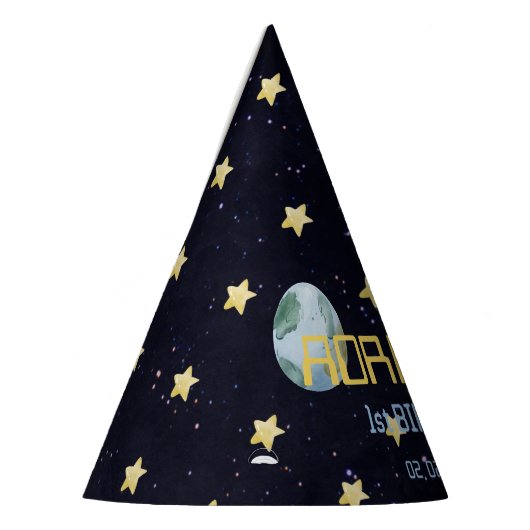 宇宙第1の誕生日パーティー最初ののまわりに旅ザ太陽 パーティーハット (左)