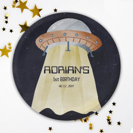 宇宙第1の誕生日パーティー最初ののまわりに旅ザ太陽 ペーパープレート