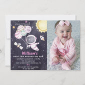 宇宙第1の誕生日パーティー最初ののまわりに旅ザ太陽 招待状 (正面)