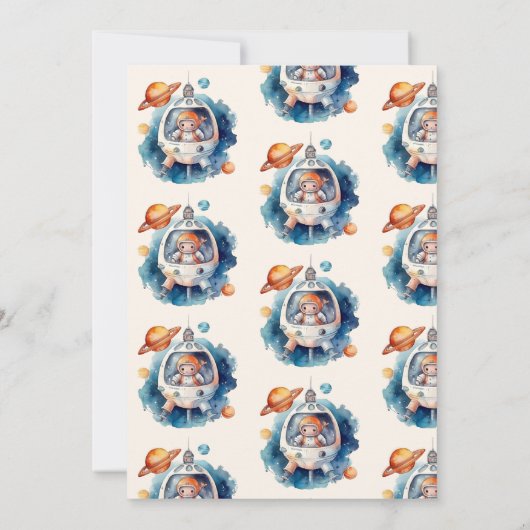 宇宙第1の誕生日パーティー最初ののまわりに旅ザ太陽 招待状 (裏面)