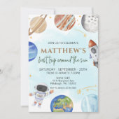 宇宙第1の誕生日パーティー最初ののまわりに旅ザ太陽 招待状 (正面)