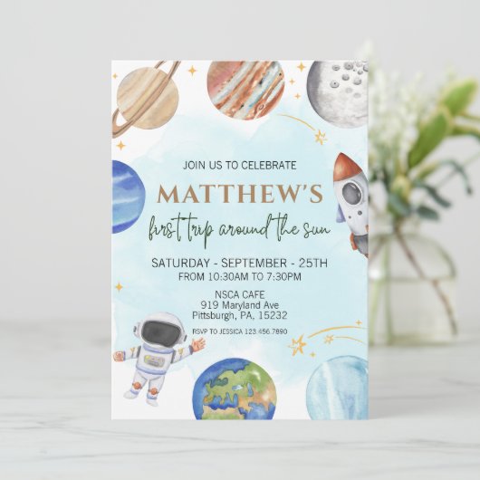 宇宙第1の誕生日パーティー最初ののまわりに旅ザ太陽 招待状 (スタンド正面)