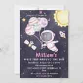 宇宙第1の誕生日パーティー最初ののまわりに旅ザ太陽 招待状 (正面)