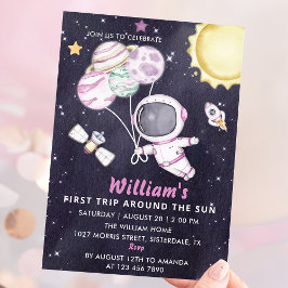 宇宙第1の誕生日パーティー最初ののまわりに旅ザ太陽 招待状