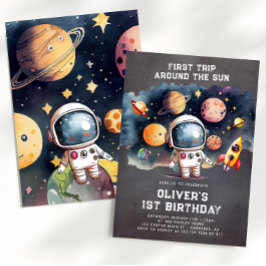 宇宙第1の誕生日パーティー最初ののまわりに旅ザ太陽 招待状