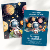 宇宙第1の誕生日パーティー最初ののまわりに旅ザ太陽 招待状