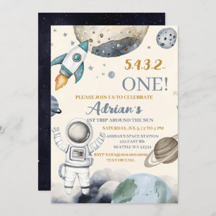 宇宙第1の誕生日パーティー最初ののまわりに旅ザ太陽 招待状