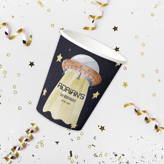 宇宙第1の誕生日パーティー最初ののまわりに旅ザ太陽 紙コップ