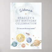 宇宙第1回誕生日ポスター歓迎サイン ポスター (正面)