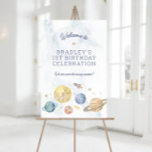 宇宙第1回誕生日ポスター歓迎サイン ポスター