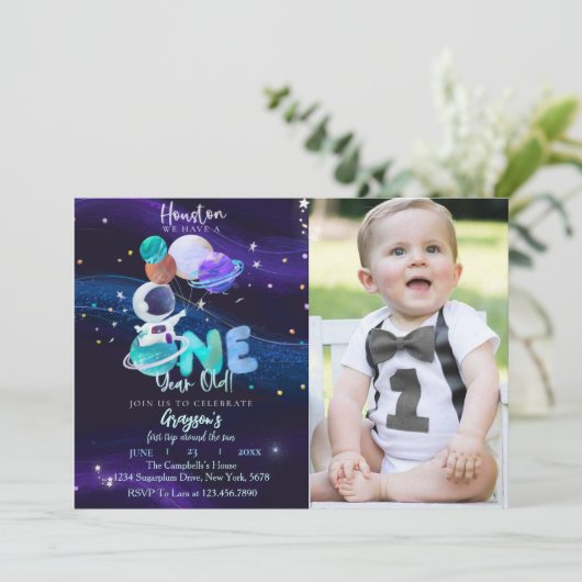 宇宙第1誕生日銀河系宇宙招待状 招待状 (スタンド正面)